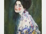 an image of a painting of a woman in a white blouse