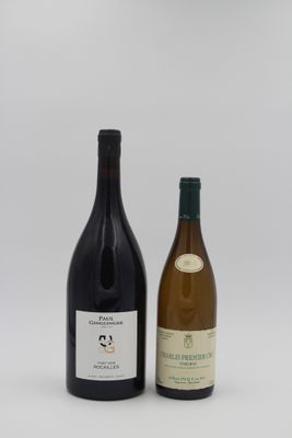 deux bouteilles de vin assises l'une à côté de l'autre