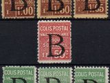 four different postage stamps with the letters b and b on them