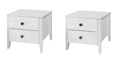 Paire de chevet ROSENHEIM, 2 tiroirs, blanc, dimensions: 40x…