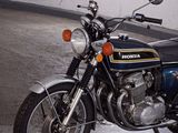 a motorcycle that is parked in a garage