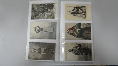 four pictures of a man riding a motorcycle on the street