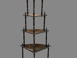 a three tiered shelf that is made out of wood