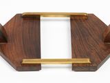 an image of a wooden tray with a handle on it