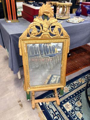 Glace cadre bois et stuc doré style louis XVI époque XIXe de…