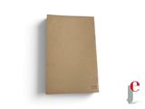 an image of a piece of brown paper on top of a white surface