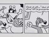 a comic strip with cartoon characters on it