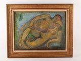 une image d'un tableau représentant une femme tenant un enfant dans ses bras