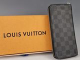 louis vuitton black leather wallet case with card holder