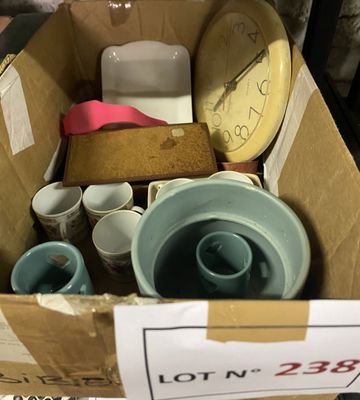 a cardboard box with a lot of items inside of it