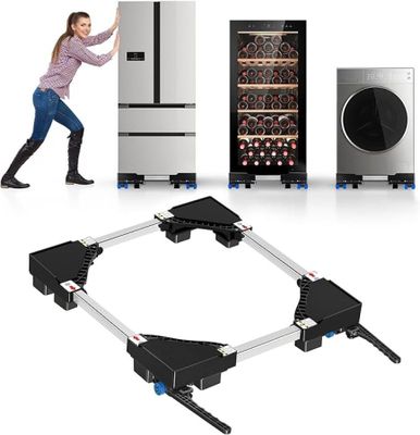 a woman standing next to a refrigerator and a wine cooler