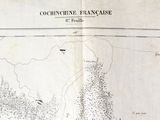 an old map of a town on a map page