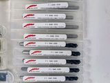 a lot of pens that are lined up in a row
