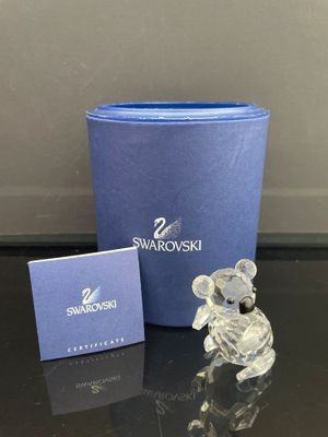 Figurine de souris en cristal Swarovski avec boîte et carte
