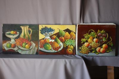 Max TOUTAIN (1935-2006) lot de trois huiles sur toile représ…