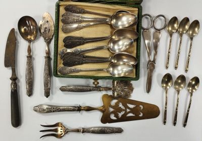 COFFRET COUVERTS À Mignardise Manche Argent Fourré EUR 40,00 - FR
