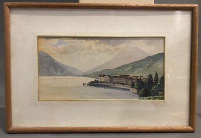 Aquarelle Paysage, Lac de Côme (?)