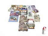 a lot of cards that are laying out on the table