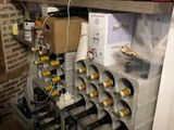 many bottles of wine on the shelves in the room