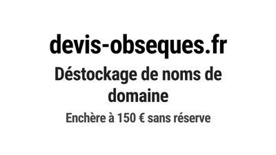 Nom de domaine devis-obseques.fr.
