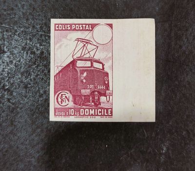 a stamp with a picture of a train on it