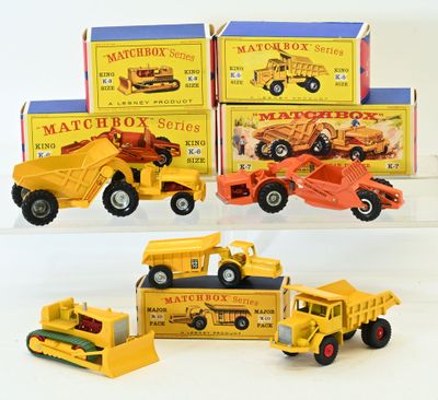 MATCHBOX série King Size et Major Pack, de 5 véhicules de travaux publ - Photo 1