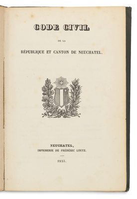 an old book with a coat of arms on it