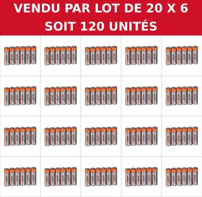 lot de 20 piles en vente sur fond blanc
