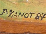 an image of a close up of a piece of art with writing on it