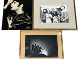 trois photos encadrées d'Elvis Presley et de son groupe