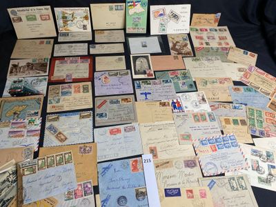 many different types of stamps laid out on a table