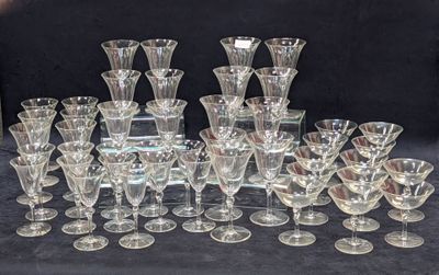 VAL SAINT LAMBERT : éléments de service de verres modèle Cla…