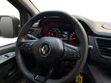 the steering wheel and dashboard of a car with a clock on it