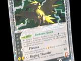 gros plan d'une carte pokemon sur fond noir