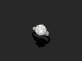 a diamond single - stone ring, by van cleef