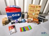 a box of cigarettes and other items sitting on a table