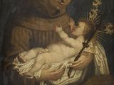 une image représentant un tableau où l'on voit un homme tenant un bébé dans ses bras