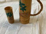 two cups sitting next to each other on a table