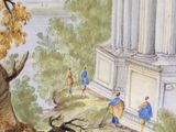 a picture of a painting on the wall of a building