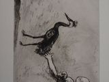 an image of a drawing of a bird perched on a person ' s arm