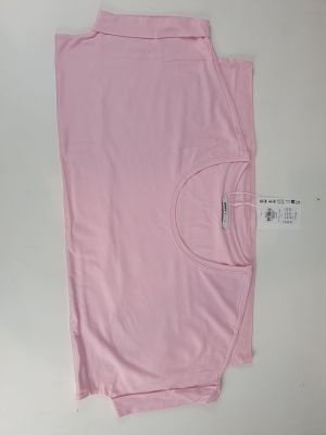 a close up of a pink shirt with a tag on it