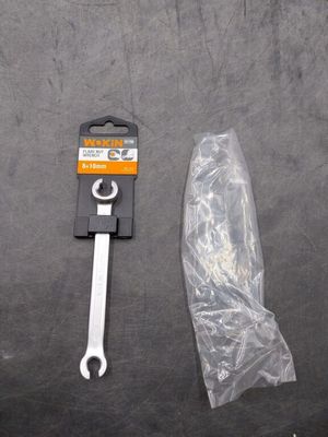 an image of a wrenet and a bag on a table