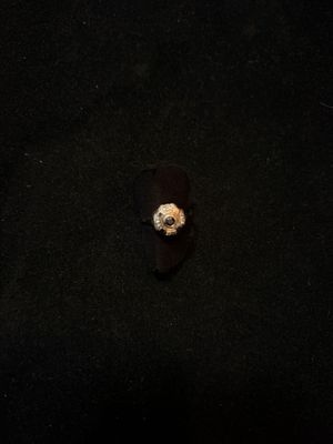 Bague en or blanc 18K, de forme octogonale, sertie d'une pie…
