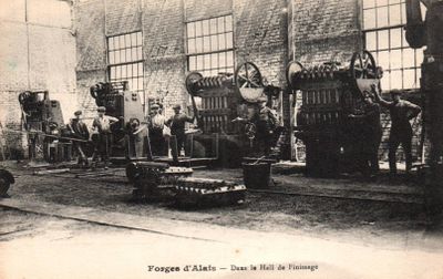 CPA : Forges d’Alais. Dans le Hall de Finissage