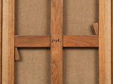 an image of a picture of a wooden frame with a brown background