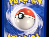a pokemon card with a red and white poke - ball on it