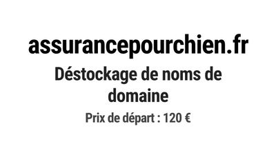 Nom de domaine assurancepourchien.