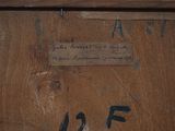 a wooden box with a sign on it that says u s f