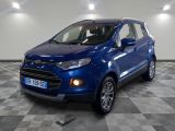 a blue ford ecosport is parked on a checkered floor
