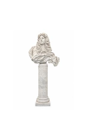 Important buste en marbre blanc représentant Louis XIV.